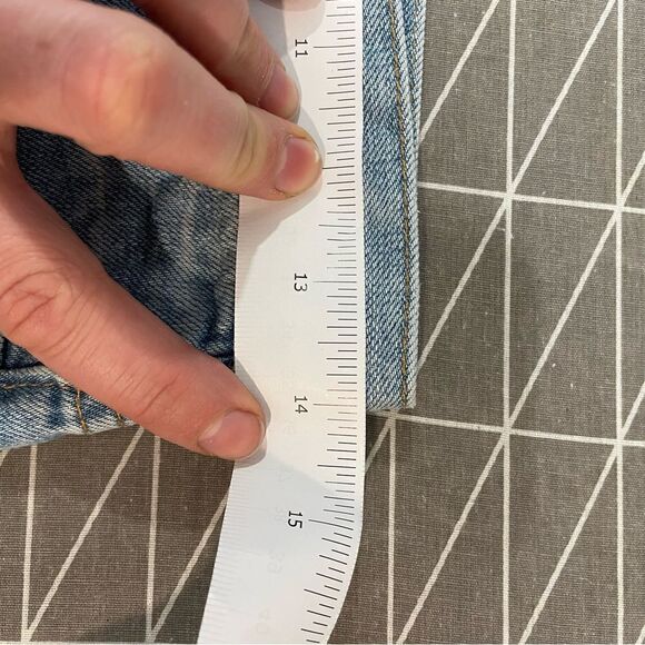 Simon Miller Jean Wide Leg Crop Unfinished Hem Light Wash Blue Denim Size 25 - Picture 8 of 13